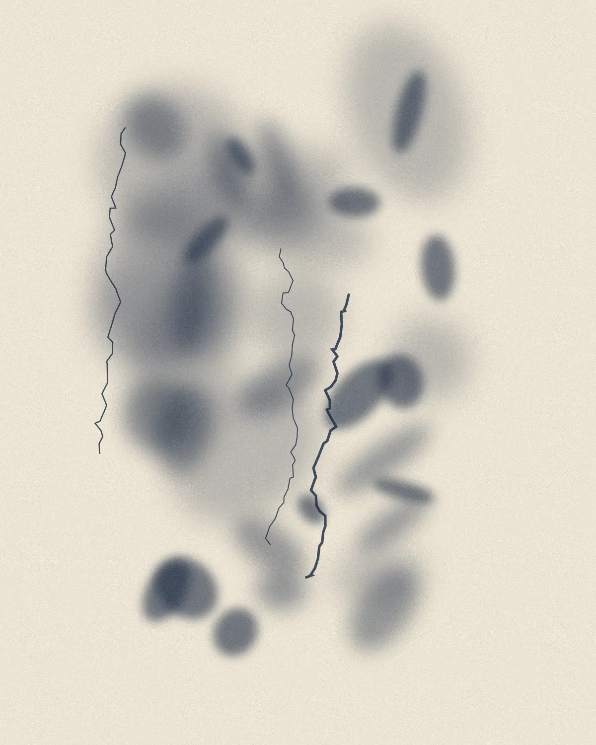 Kamo River II, sumi ink on washi